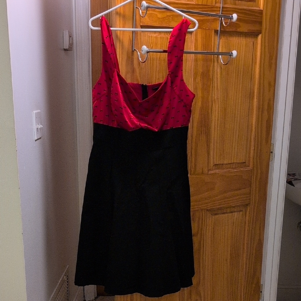 Elegant Red and Black Dress (Never Worn)